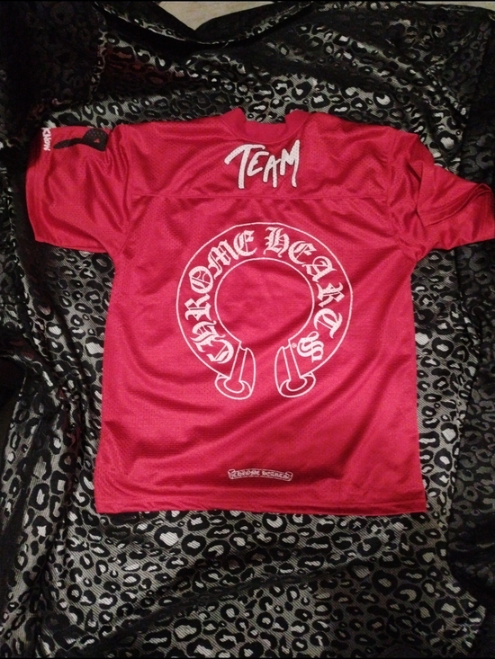 Chrome Hearts Tops - Chrome Hearts Red TEAM Graphic Jersey